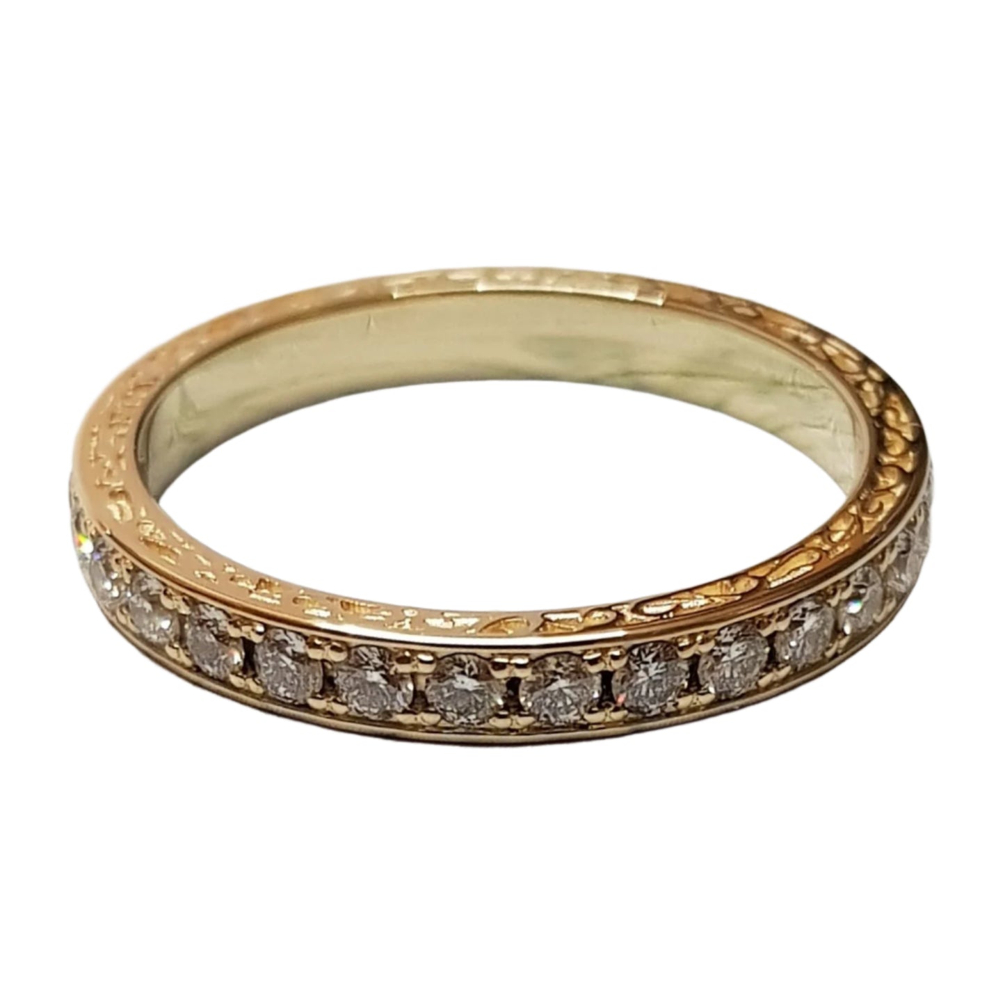 585 Yellow Gold Elegant Ring with Diamonds 0.99 ct