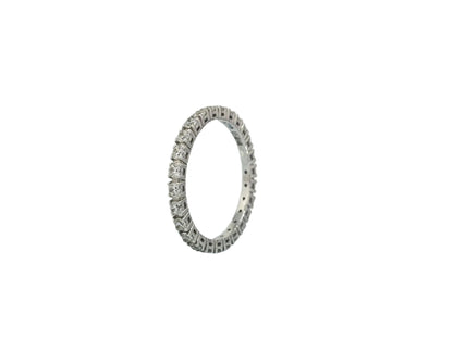 585 White Gold Elegant Ring with Diamonds 0.858 ct