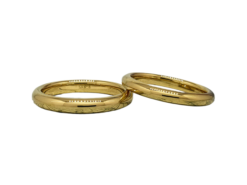 Thin handmade wedding rings, classic rings