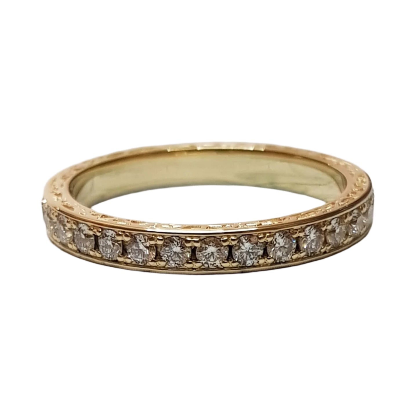 585 Yellow Gold Elegant Ring with Diamonds 0.99 ct