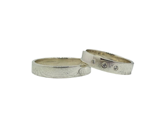 Silver wedding rings, wedding rings, couple rings