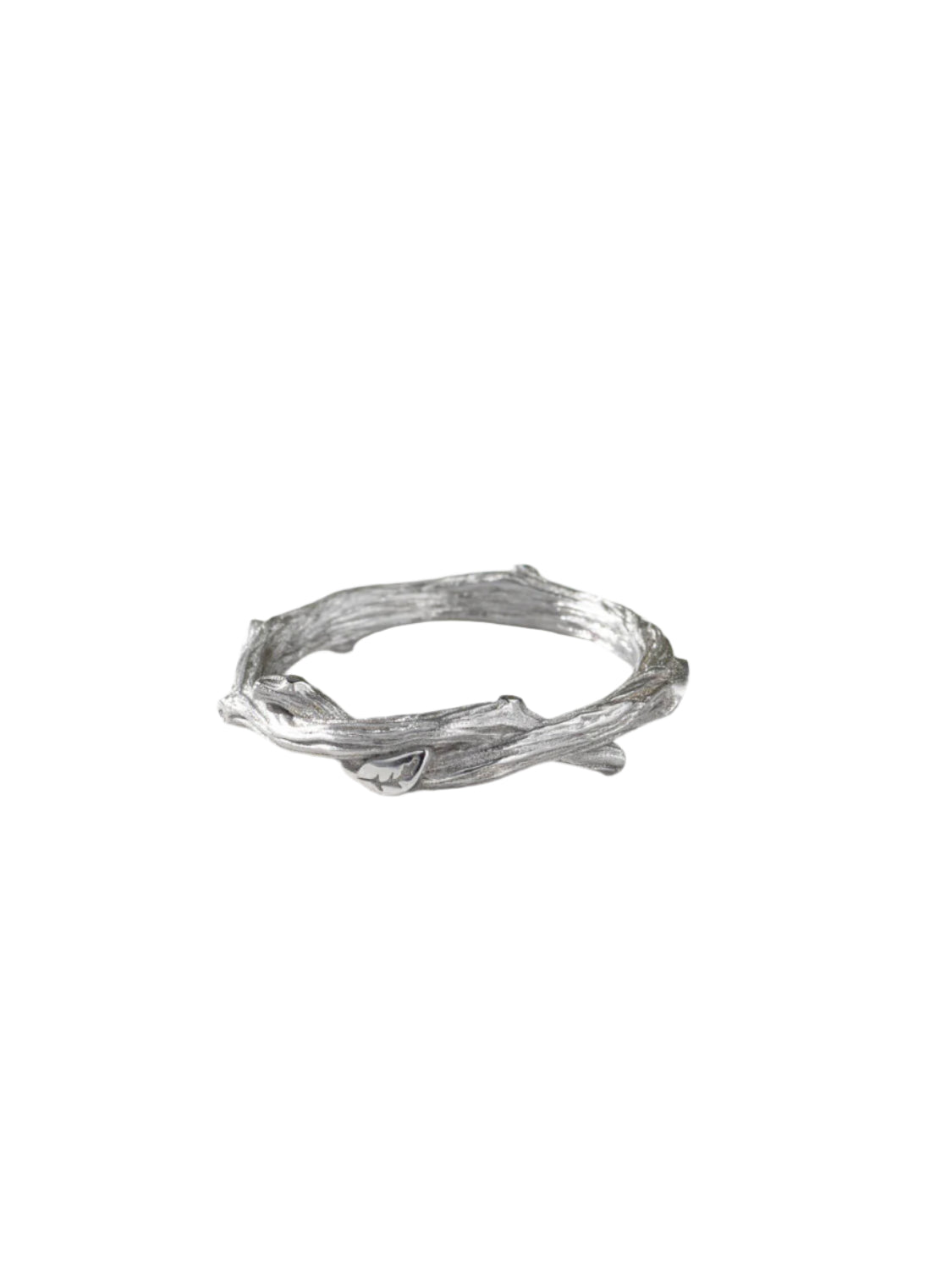 Ring twig, unusual ring made of silver, March 8