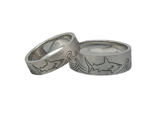 Original wedding rings, anniversary rings, shark rings