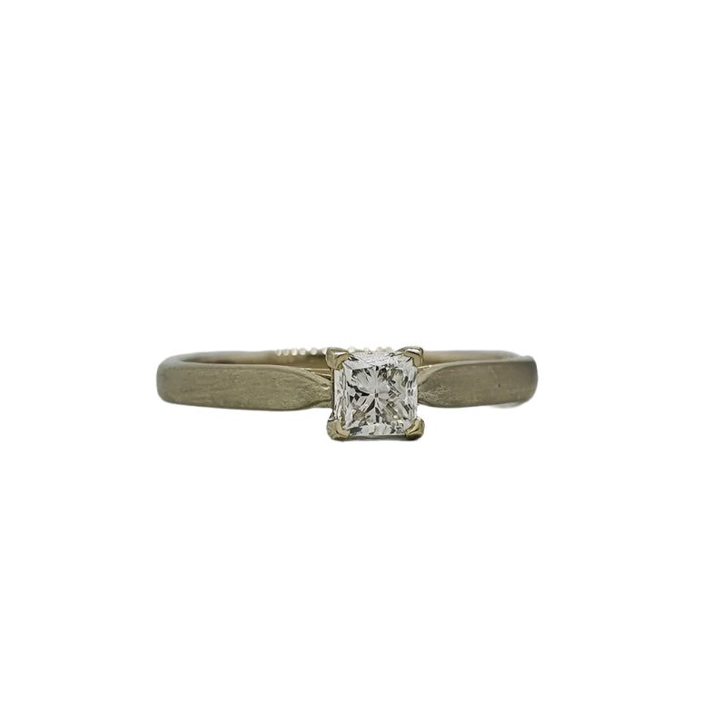 585 White Gold Elegant Proposal Ring with Diamond 0.3 ct