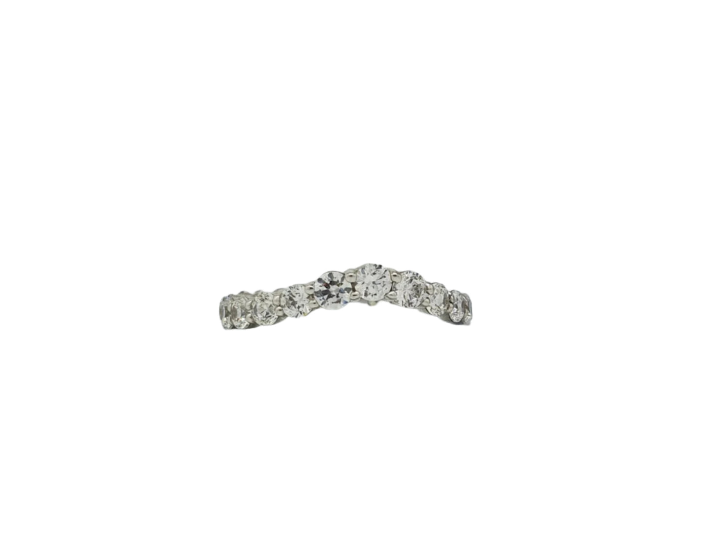 585 White Gold Exquisite Wedding Ring with Diamonds 1.115 ct