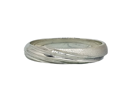 Unusual silver ring, silver wedding ring