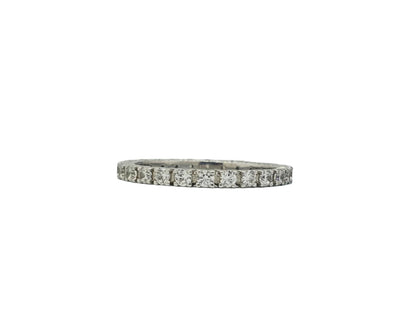 585 White Gold Elegant Ring with Diamonds 0.858 ct