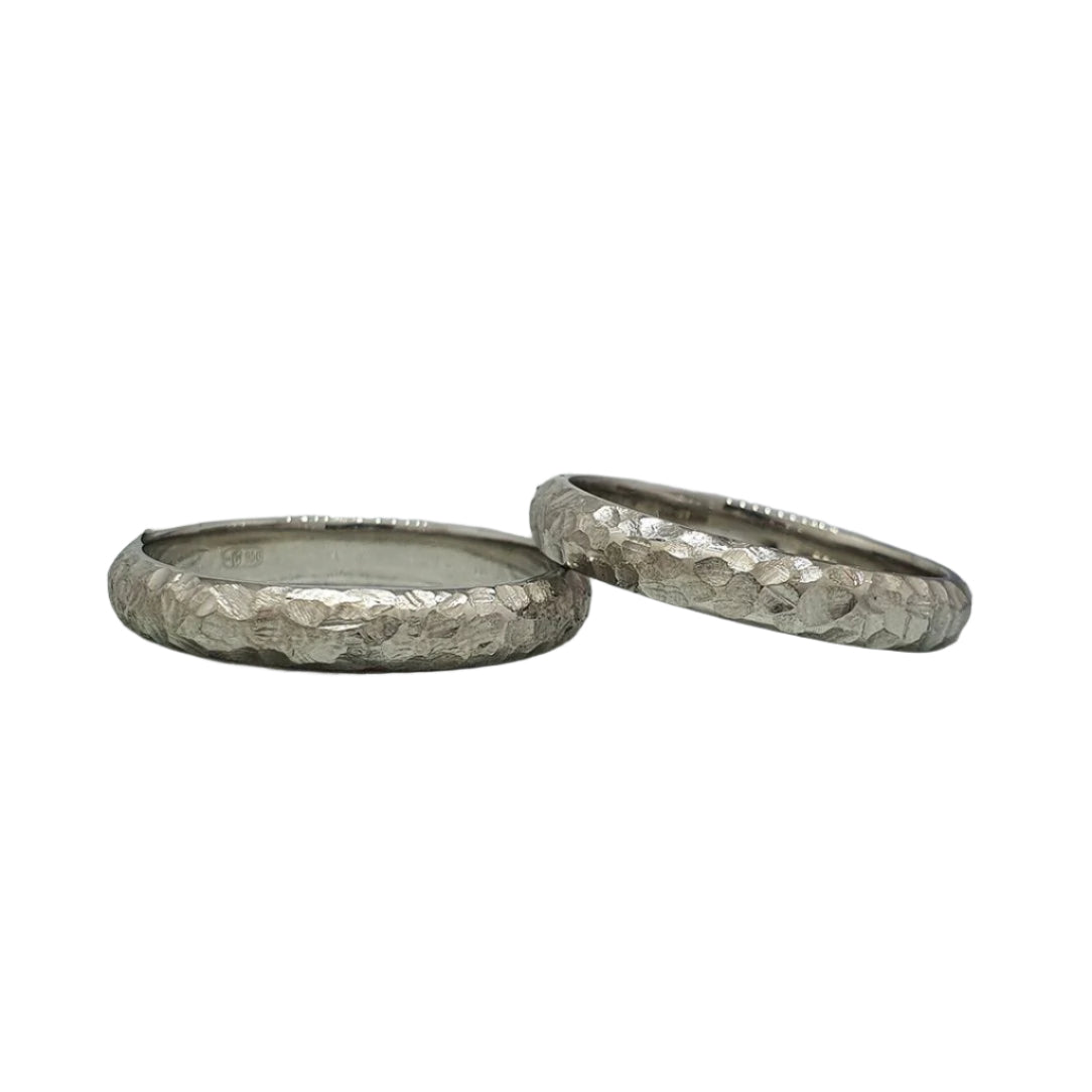 Platinum 950 Minimalistic Unusual Wedding Rings