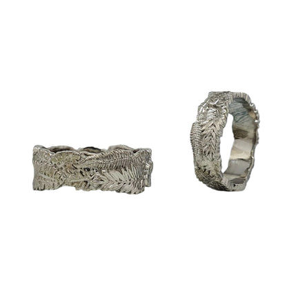 585 White Gold Elegant Decorative Paired Rings