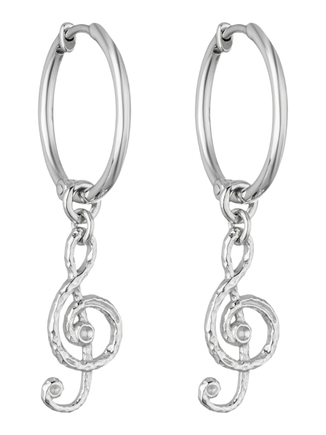 Unusual earrings, treble clef earrings, music earrings