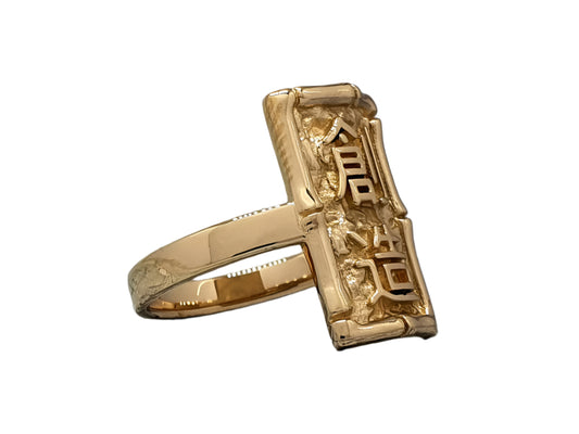 Beautiful ring with a hieroglyph, handmade ring, unusual ring