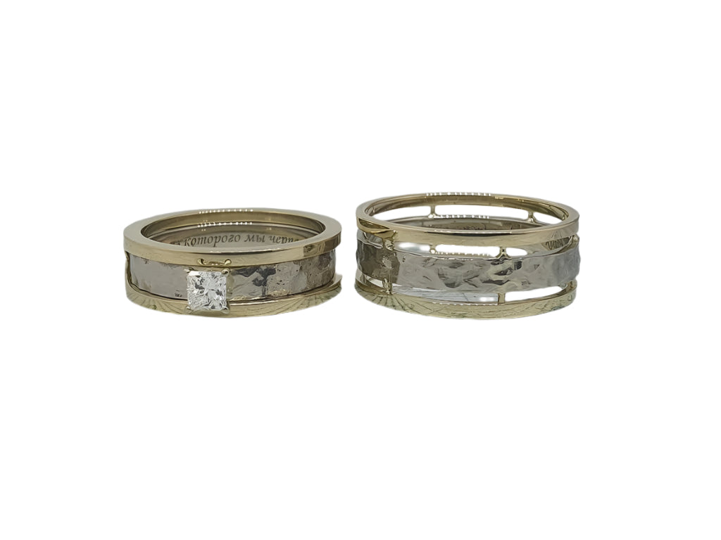 585 White/Yellow Gold Exclusive Rings with Diamond