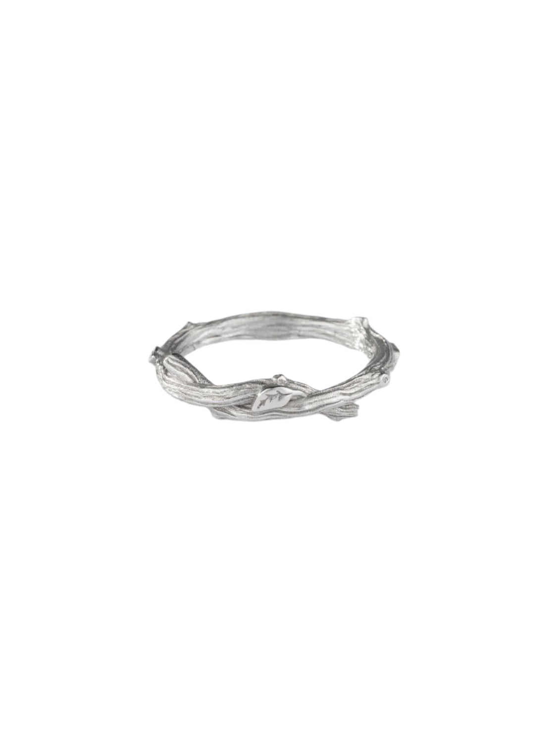 Ring twig, unusual ring made of silver, March 8