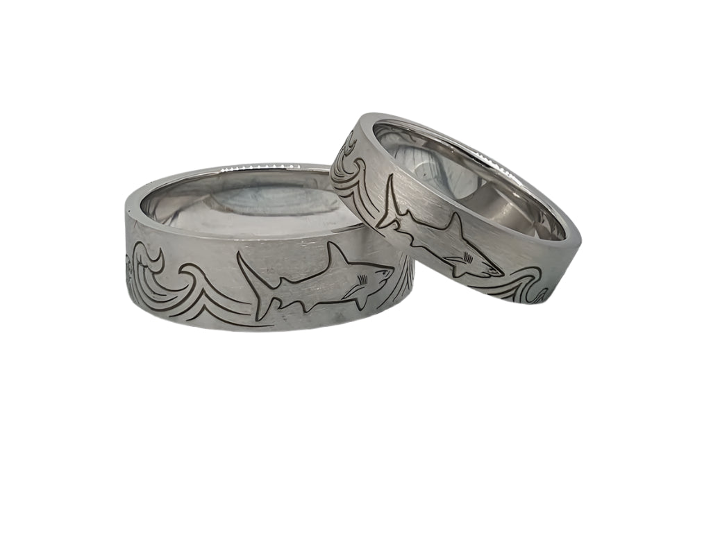 Original wedding rings, anniversary rings, shark rings