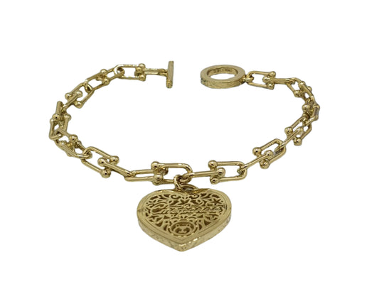 585 Yellow Gold Bracelet with a Personalized Pendant